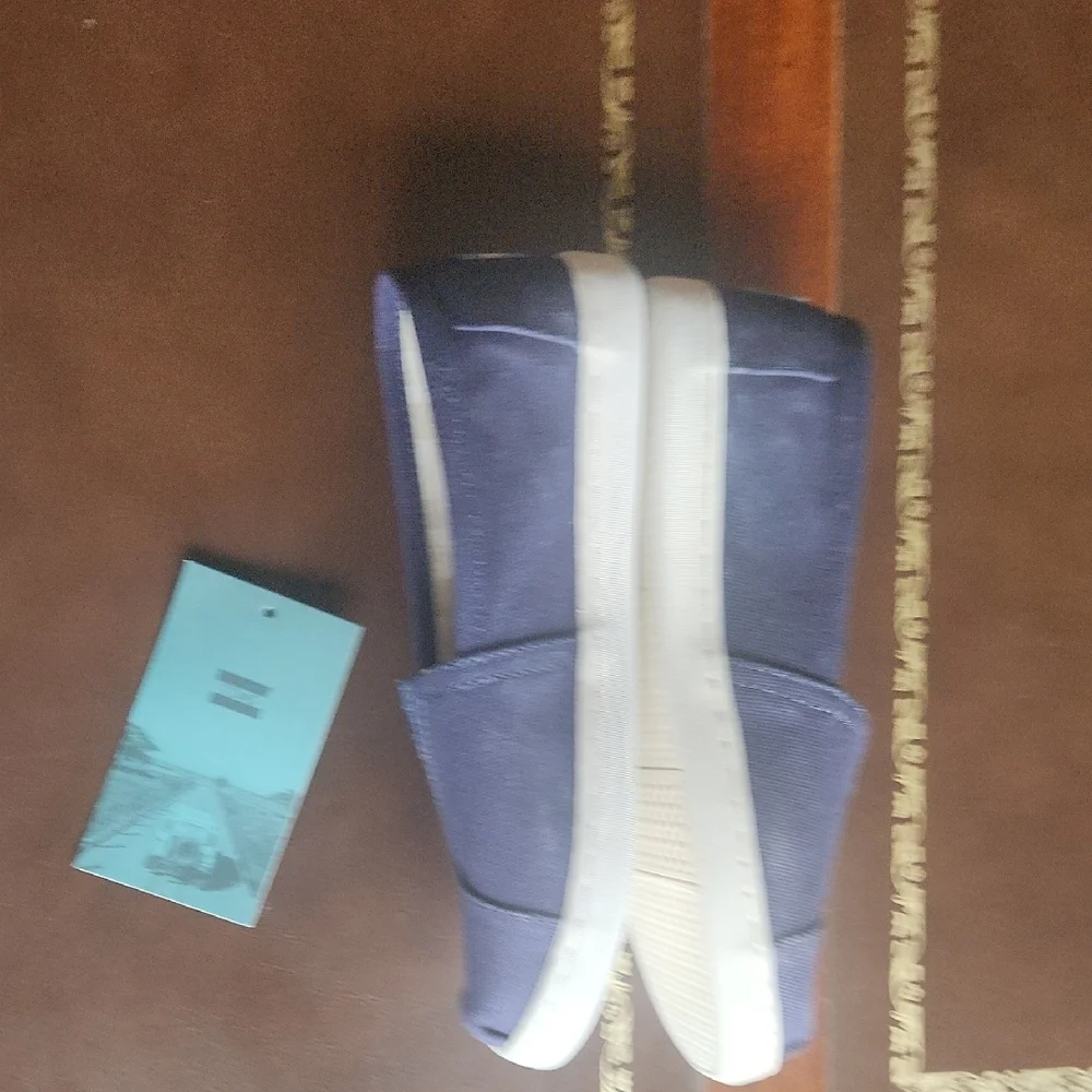 TOMS Women's Canvas Slip-On Moccasins — Navy Blue